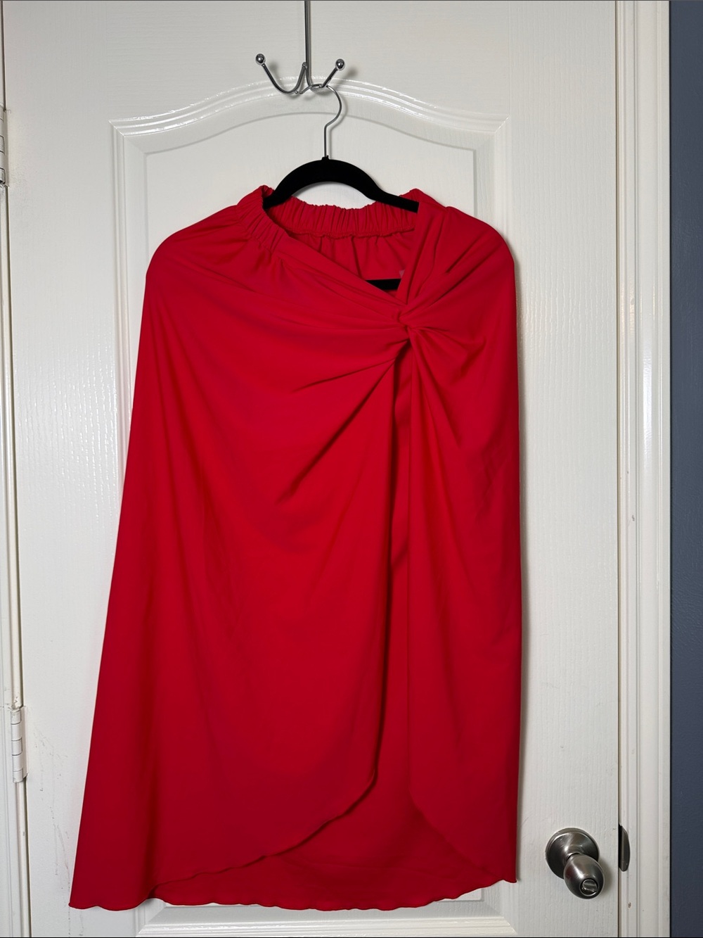 RED SWIMSUIT SKIRT COVERUP